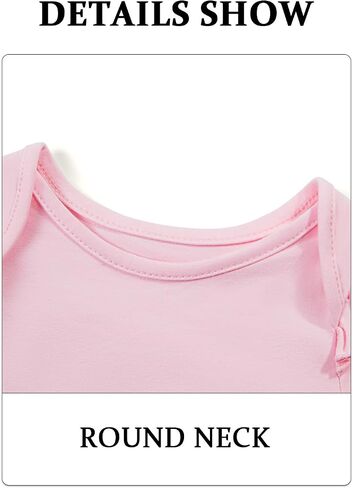 Haloumoning Baby Girl Clothes Outfits Cute Baby Ruffle Romper and Pants Clothing Sets 6M-5T in Saudi Arabia