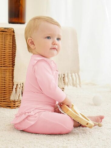 Haloumoning Baby Girl Clothes Outfits Cute Baby Ruffle Romper and Pants Clothing Sets 6M-5T in Saudi Arabia