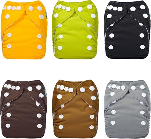 ALVABABY Newborn Cloth Diapers,Reusable Cloth Diaper for Preemie,6pcs Diaper Covers with 12 Newborn Diaper Inserts, Less Than 12pounds Baby Boy in Saudi Arabia