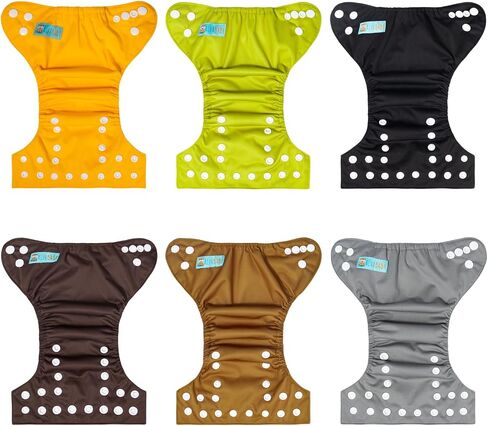 ALVABABY Newborn Cloth Diapers,Reusable Cloth Diaper for Preemie,6pcs Diaper Covers with 12 Newborn Diaper Inserts, Less Than 12pounds Baby Boy in Saudi Arabia