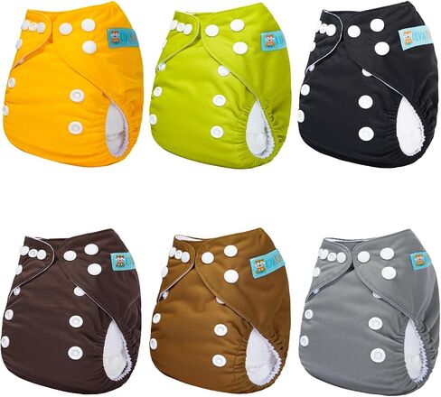ALVABABY Newborn Cloth Diapers,Reusable Cloth Diaper for Preemie,6pcs Diaper Covers with 12 Newborn Diaper Inserts, Less Than 12pounds Baby Boy in Saudi Arabia