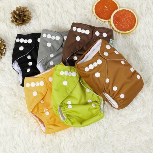 ALVABABY Newborn Cloth Diapers,Reusable Cloth Diaper for Preemie,6pcs Diaper Covers with 12 Newborn Diaper Inserts, Less Than 12pounds Baby Boy in Saudi Arabia