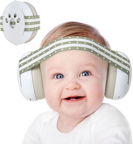 Yoofoss Baby Ear Muffs Noise Protection for Infant and Babies Up to 36 Months - Noise Cancelling Headphones for Ear Protection, Sleep, Travel Pink in Saudi Arabia