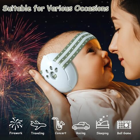 Yoofoss Baby Ear Muffs Noise Protection for Infant and Babies Up to 36 Months - Noise Cancelling Headphones for Ear Protection, Sleep, Travel Pink in Saudi Arabia