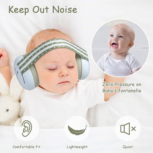 Yoofoss Baby Ear Muffs Noise Protection for Infant and Babies Up to 36 Months - Noise Cancelling Headphones for Ear Protection, Sleep, Travel Pink in Saudi Arabia