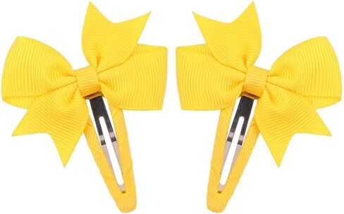 Snap Clips for Girls,Multi-Colored Hair Bows Grosgrain Ribbon Fully Wrapped Hair Barrettes Hair Clips for Baby Girls Toddlers Kids Teens [2Pcs ] (white.) in Saudi Arabia