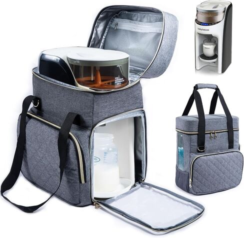 SFYBYHEART Carrying Case Compatible with Baby Brezza Formula Pro Advanced Formula Dispenser Machine Carrying Bag - Baby Formula Mixer Travel Bag with Pockets for Baby Essentials, Pumps, Baby Bottles in Saudi Arabia
