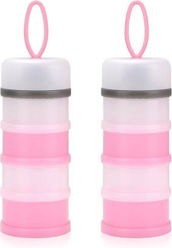 Accmor Baby Formula Dispenser On The Go, Stackable Formula Dispenser for Travel Formula Container to Go, Non-Spill Milk Powder Baby Kids Snack Storage Container, BPA Free, 2 Packs in Saudi Arabia