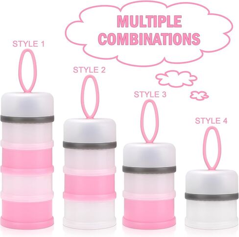 Accmor Baby Formula Dispenser On The Go, Stackable Formula Dispenser for Travel Formula Container to Go, Non-Spill Milk Powder Baby Kids Snack Storage Container, BPA Free, 2 Packs in Saudi Arabia