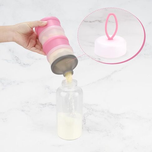 Accmor Baby Formula Dispenser On The Go, Stackable Formula Dispenser for Travel Formula Container to Go, Non-Spill Milk Powder Baby Kids Snack Storage Container, BPA Free, 2 Packs in Saudi Arabia