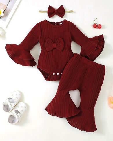 SUNNY PIGGY Baby Girl Clothes Toddler Infant Fall Winter Outfits Romper Newborn 0 3 6 9 12 18 Months Girls’Clothing Set in Saudi Arabia