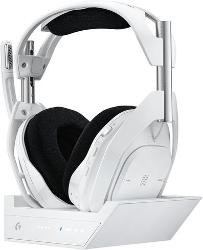 Logitech G Astro A50 Multi-Platform Wireless Gaming Headset - Black | For PS5, Xbox, PC, Switch - PLAYSYNC Audio Switcher, <16 bit/48kHz (Console), <24 bit/48 kHz (PC), <24hr Battery, 2.4GHz & BT in Saudi Arabia