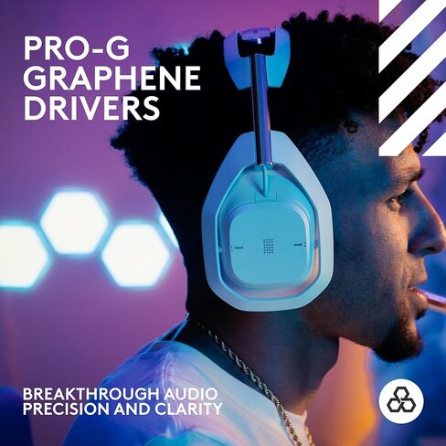 Logitech G Astro A50 Multi-Platform Wireless Gaming Headset - Black | For PS5, Xbox, PC, Switch - PLAYSYNC Audio Switcher, <16 bit/48kHz (Console), <24 bit/48 kHz (PC), <24hr Battery, 2.4GHz & BT in Saudi Arabia