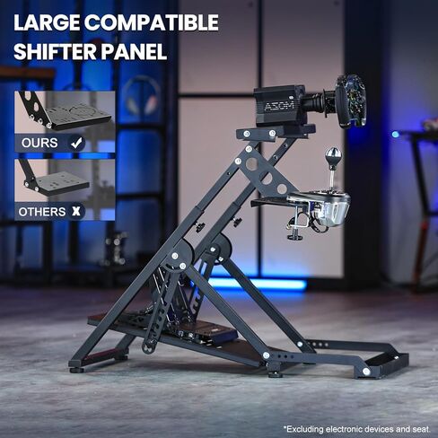 Marada ترقية جديدة لعجلة القيادة للسباق X Mount متوافق مع PXN، Thrustmaster، وحدة تحكم Logitech قابلة للطي وقابلة للتعديل لمحاكاة السباق، بدون فرامل يد دواسة ناقل الحركة in Kuwait