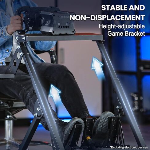 Marada ترقية جديدة لعجلة القيادة للسباق X Mount متوافق مع PXN، Thrustmaster، وحدة تحكم Logitech قابلة للطي وقابلة للتعديل لمحاكاة السباق، بدون فرامل يد دواسة ناقل الحركة in Kuwait