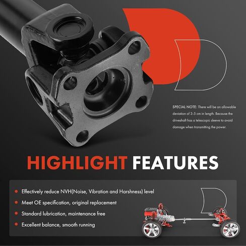 A-Premium Front Complete Drive Shaft Prop Shaft Driveshaft Assembly Compatible with Ford F-150 2011-2014, Expedition 2015-2017 & Lincoln Navigator 2015-2017 - [4WD 3.5L 5.7L], Replace# BL3Z-4A376-B in Saudi Arabia