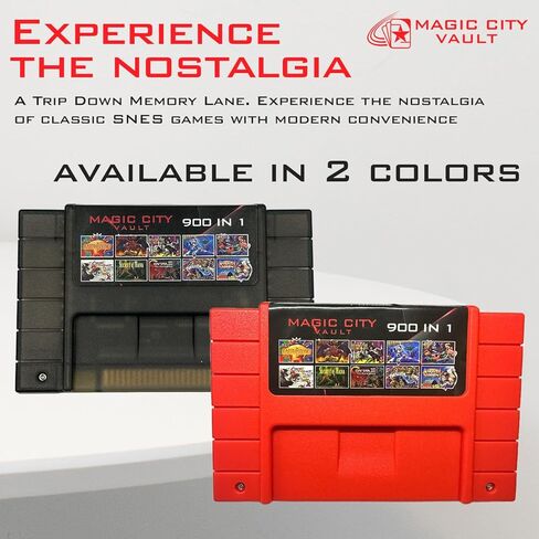 خرطوشة Magic City Vault 900 in 1 لوحدة التحكم SNES Super Nintendo 16Bit - أسود in Saudi Arabia