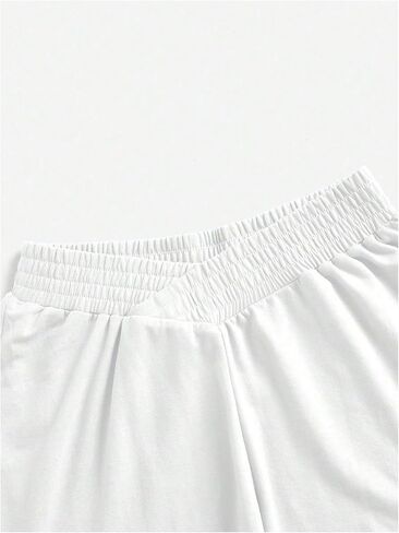 MakeMeChic Women's 3 Pack Elastic V Waist Wide Leg Shorts Summer Casual Sweat Shorts in Saudi Arabia