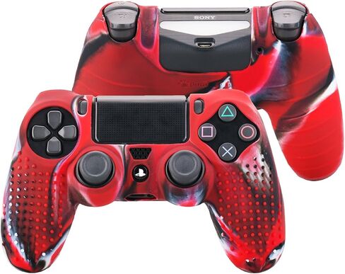Silicone Skin for PS4 Controller x 3(Camou Pack) with Exclusive Thumb Grips x 8 in Saudi Arabia