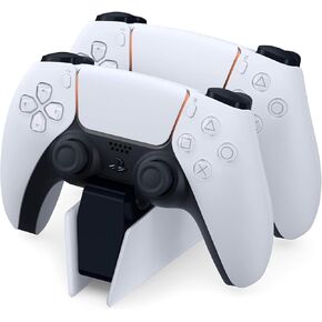 PS5 Controller Charger - Dual Fast Charging Dock Stand Replacement Docking Station Accessories Kit for PlayStation 5 DualSense Controller – Click in Design and No Annoying Lights