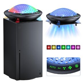 UFO Cooling Fan for Xbox Series X, YUANHOT Auto Mode Cooling System for Xbox Series X Console, Cooler for Xbox Series X Accessories with 11 Colorful RGB Light, 5 Adjustable Mode, Low Noise, USB Port