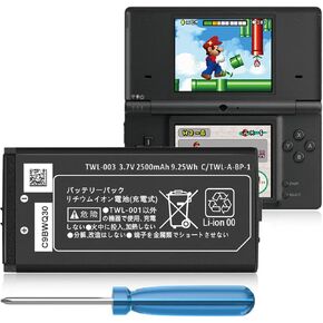 DSi Battery, TWL-003 2500mAh Replacement Battery for Nintendo DSi, NDSi Game Player Battery with Repair Tool Kit (Not for Nintendo DSi XL DSi LL DS Lite)