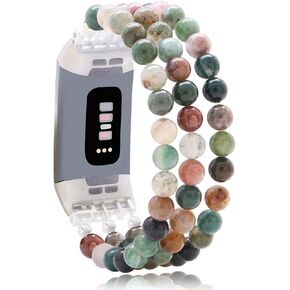 سوار معصم من C&L Accessories Dressy Gemstone متوافق مع Fitbit Charge 3 Charge 4 Bands in Kuwait
