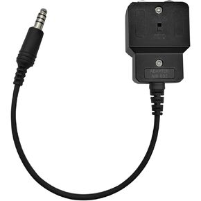7mm 7.1 mm Plug Military Helicopter U174 to Dual GA Twin Plug Audio Adapter with Mono & Stereo Switch for David Clarks Bose A20 Aircraft General Aviation Headset (NATO US Plug)