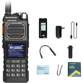 BAOFENG UV-25 10W Walkie Talkie Tri-Band Wireless Frequency Copy USB-C Charger Goose Tube Gain Antenna Powerful Long Range Amateur Radios