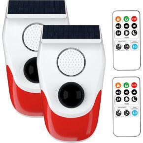 إنذار استشعار الحركة الخارجية بالطاقة الشمسية من ChunHee، كاشف حركة إنذار نباح الكلاب، حساسية قابلة للتعديل وأمان صفارات الإنذار بصوت عالٍ، مع جهاز تحكم عن بعد للمنزل، الفناء، المزرعة، حظيرة الدجاج، الحظيرة (عبوتان) in Kuwait