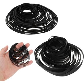 100 Pcs Recorder Rubber Belts 40-135mm Arcade Belt Cassette Tape Recorder Flat Cassette Tape Machine Rubber Belts, 50 Pcs 1mm Width and 50 Pcs 4mm Width, Cassette Recorder Repair Rubber Belts