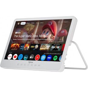 SYLVOX Portable TV, 15.6" Battery Operated TV 1080P Smart Handheld TV, 10000mAh Rechargeable (4-6H Play Time), IP66 Waterproof, Cordless, Voice Assistant, WiFi Bluetooth, 360° Rotating Kickstand