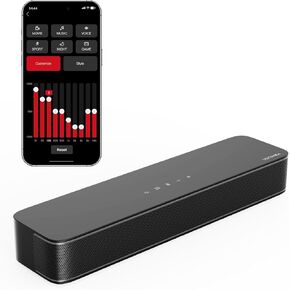 ULTIMEA 2.1ch Sound Bar for TV, Built-in Subwoofer, APP Control, Peak Power 120W, All-in-one PC Soundbar for Game, Bluetooth 5.3 TV Sound Bar Speakers, Opt/AUX//Wall Mount, Solo B30 Pro