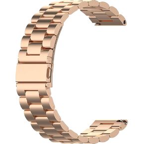Wristband Compatible with Fitvii HM57/Faweio IDW26/Zakotu Y66/Kuizil T70/Tozo S5/QONBINK L70/JeeJTek TGW101 for Men Women, Quick Release Stainless Steel Metal Business Strap Replacement Bands Accessoy