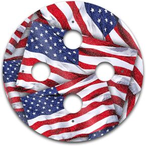 MightySkins Glossy Glitter Skin for Amazon Echo Dot (3rd Gen) - Patriot | Protective, Durable High-Gloss Glitter Finish | Easy to Apply, Remove, and Change Styles | Made in The USA, GL-AMEDOT3-Patriot