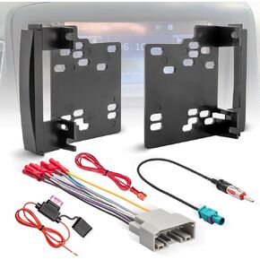 NuIth Double DIN Radio Installation Dash Kit W/Radio Wire Harness for 2007-2016 Dodge/Jeep/Chrysler, Aftermarket Radio Dash Stereo Mounting Installation Trim Bezel Bracket Wire Kits