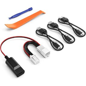 Dash Cam Power Adapter 10 PIN Type B, Adapters for Dash Cam Compatible with Toyota,Lexus, Subaru Models, Rearview Mirror Dash Cam Power Adapter with 3 USB Cable