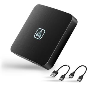 gearelec 2 in 1 Wireless Carplay Adapter for iOS & Android 【Ultra-Fast A7s Chip】, Android Auto Wireless Adapter Convert Wired to Wireless, Wireless Adapter for iOS 10+ & Android 11+, 800+ Car Models