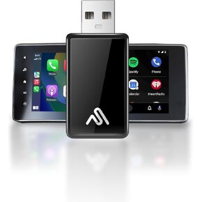 AutoSky Wireless Carplay Adapter and Android Auto - Transform Wired to Wireless Carplay or Android Auto - Plug & Play - Cars 2016 or Newer with Factory Wired Apple CarPlay