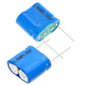 PATIKIL 2Pcs 5.5V 6F Super Capacitor, 1.02 x 0.51 x 0.87 Inch Aluminum Super Capacitors Winding Type Energy Storage for on Board Backup Energy Storage, Blue