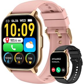 Smart Watch for Men Women Fitness: Make/Answer Call Smart Watches for Men Digital Mens Watches Running Waterproof Smartwatch Android Phones iPhone Samsung Compatible Heart Rate Monitor Step Tracker