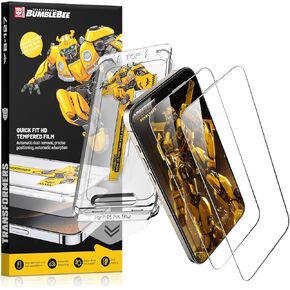 Transformers 2 Packs for iPhone 15 Pro Max Screen Protector Tempered Glass Easy Installation 9H Hardness Scratch Military Grade Shatterproof Resistant Full Coverage Screen Protector, TF-SA26