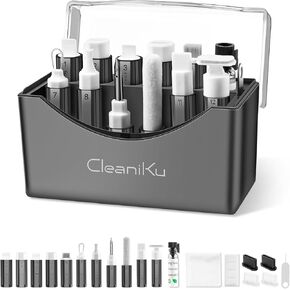 iPhone Cleaning Kit CleaniKu Phone Cleaner - iPhone Charging Port Cleaning Tool, Multi-Tool Phone Repair Restore with Speaker Cover, USB C Cleaning Kit for Lightning Cables,Connectors,Speakers,Airpod