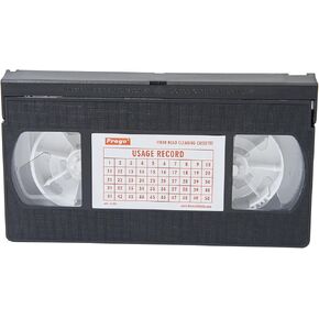 VCR Head Cleaner - VHS Head Cleaner for VHS/VCR Players - Dry Technology, No Fluid Required, Reusable Up to 50 Times, Easy to Use, Safe Cleaning