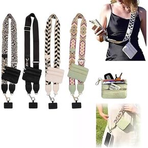 Crossbody Body Phone Holder for Women, New Phone Strap with Zippered Pouch, Adjustable Crossbody Strap