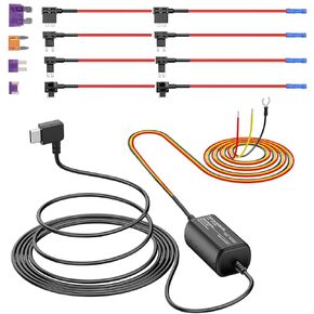 Dash Cam Hardwire Kit, 11.5ft Type C USB Hardwire Kit 12V-28V to 5V with Low Voltage Protection Car Dash Camera Charger Power Cord, Enables Parking Mode, Supply All USB Type-C Dash Camera