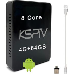 Android AI Carplay Adapter, Wireless Carplay Dongle, Carplay Multimedia Dongle 4+64GB Support Touch Screen, Split Screen, Mirror Link USB Plug and Play Only for OEM Factory Wired Carplay