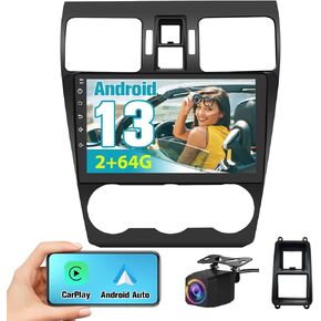 Car Radio Stereo Android 13 for Subaru Forester WRX Impreza 2013 2014 2015 with CarPlay Android Auto