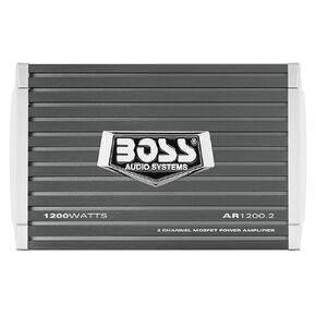 BOSS Audio Systems AR1200.2 2 Channel Car Amplifier - 1200 Watts, Full Range, Class AB, 2-4 Ohm Stable, Mosfet Power Supply, Bridgeable, Black, 1200 WATTS