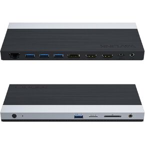 WAVLINK USB C Docking Station with 130W Charger, Triple Display USB Type C Dock, USB-C Hub Adapter 100W PD Charging for Laptop, Dual HDMI, DisplayPort, Ethernet, 4 USB3.0, SD/TF Card Slot, Audio